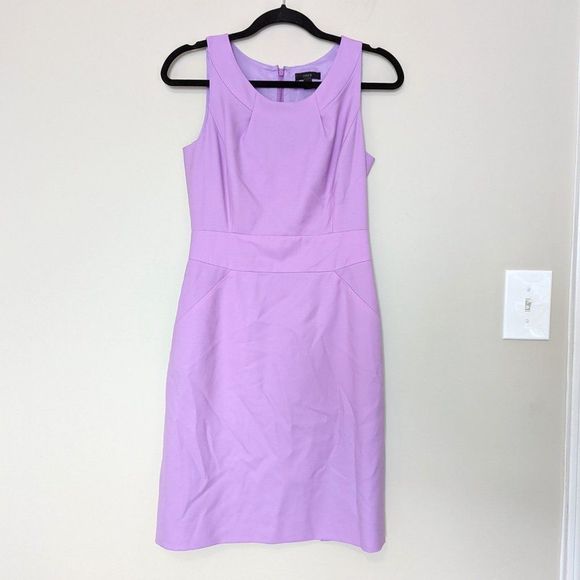 J. Crew Lavender Purple 100% Wool Business Casual Sheath Dress